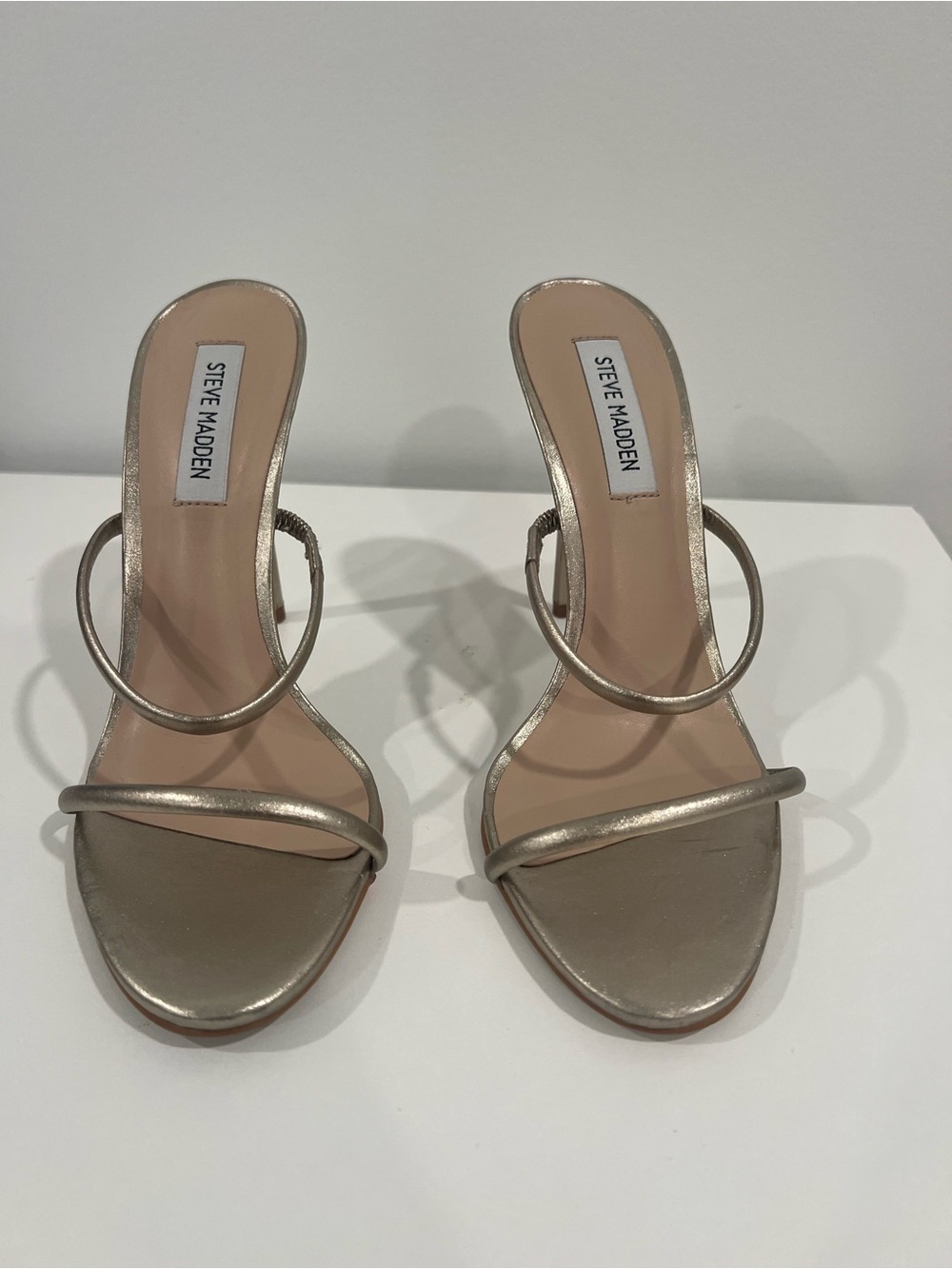 Steve Madden Metallic Gold Strappy Heeled Sandals